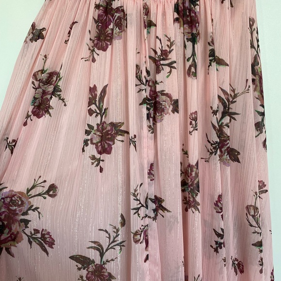 Marchesa Notte Bridesmaids Blush Floral Halter Gown - Picture 11 of 15